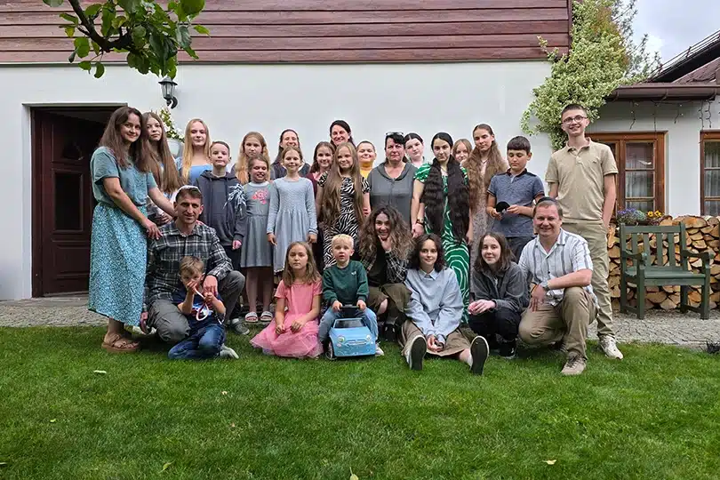 Group from Ukraine enjoying camp