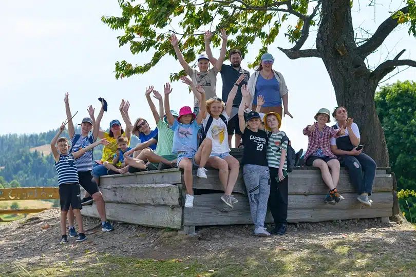 Children from camps enjoying nature